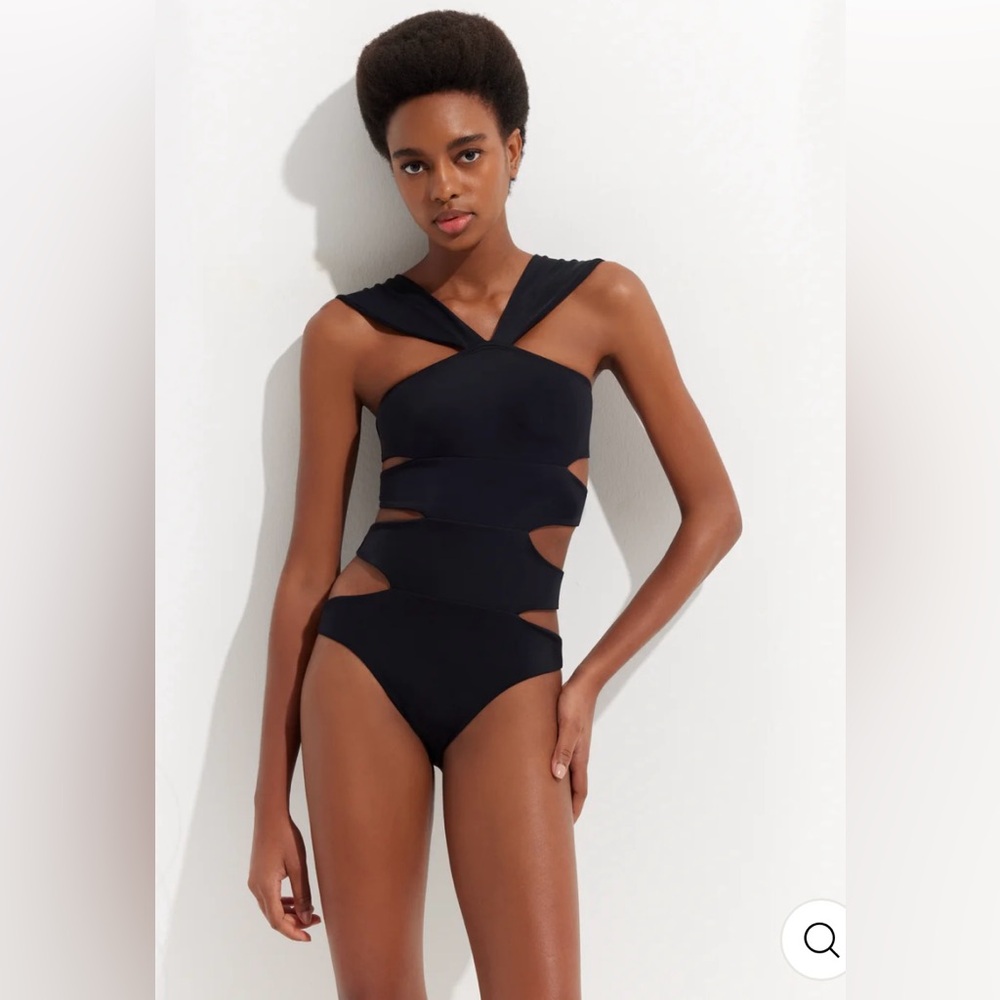 NWT! OYE Erica One Piece Swimsuit, black, L